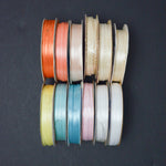 Rainbow Pastel Narrow + Picot Edge Ribbon Bundle - 12 Spools