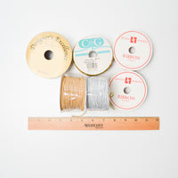 Gold, Red + White Holiday Cording - 6 Spools