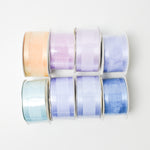 Pastel Chiffon Striped Ribbon - 8 Spools