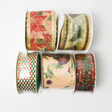 Holiday Print Ribbon Bundle - 5 Spools