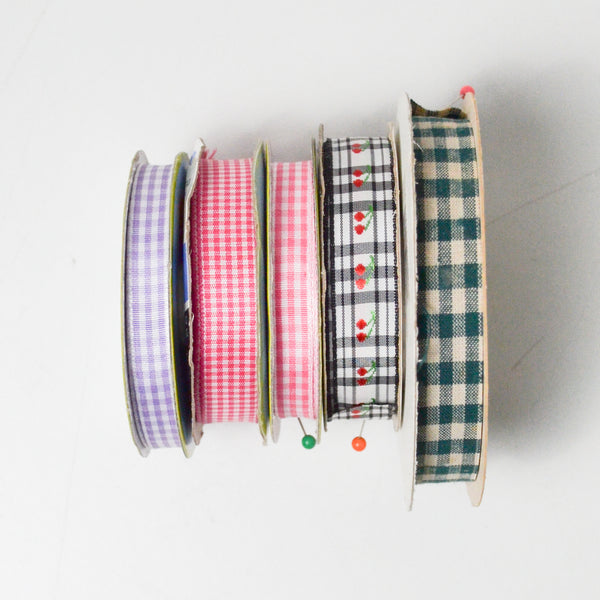 Plaid Ribbon Bundle - 5 Spools