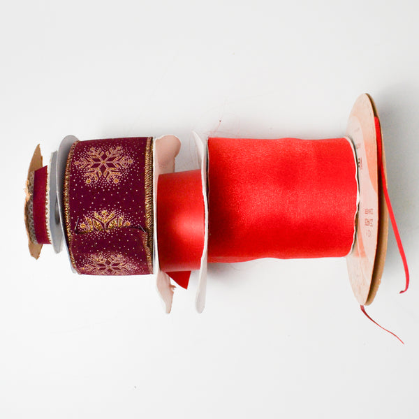 Red Ribbon Bundle - 4 Spools