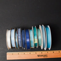Green + Blue Ribbon Bundle - 11 Spools
