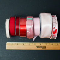 Pink + Red Ribbon Bundle - 8 Spools