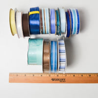 Brown + Blue Ribbon Bundle - 14 Spools