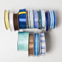 Brown + Blue Ribbon Bundle - 14 Spools