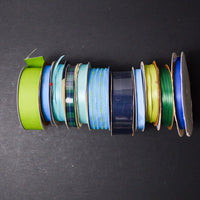Green + Blue Ribbon Bundle - 11 Spools