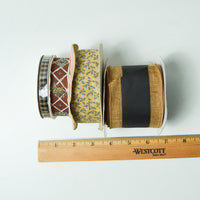 Brown Fabric Ribbon Bundle - 4 Spools