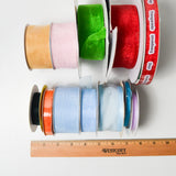 Solid Color Organdy Ribbon Bundle - 12 Spools