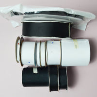Black + White Grosgrain Ribbon Bundle - 11 Spools