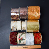 Sparkly Holiday Ribbon Bundle - 11 Spools