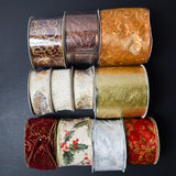 Sparkly Holiday Ribbon Bundle - 11 Spools