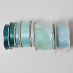 Green, Blue + Teal Ribbon - 7 Spools
