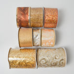 Metallic + Sparkly Wired Edge Ribbon - 8 Spools