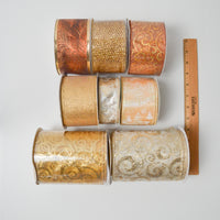 Metallic + Sparkly Wired Edge Ribbon - 8 Spools