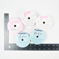 Pastel Satin Ribbon - 5 Spools