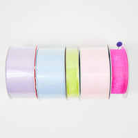 Pastel Satin Ribbon - 5 Spools