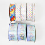 Pastel Colorful Printed Ribbon - 8 Spools