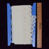 Off-White Scallop Grape-Shaped Eyelet Lace Trim - 1 Spool