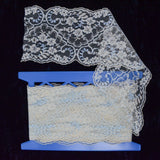Off-White + Blue Lace Trim - 1 Spool