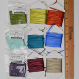 Jewel Tone Double-Faced Satin Ribbon for Embroidery - 9 Rolls