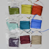 Jewel Tone Double-Faced Satin Ribbon for Embroidery - 9 Rolls