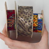Assorted Patterned Fabric Ribbon - 3 Spools