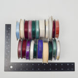 Jewel Tone Satin Ribbon Bundle - 21 Rolls