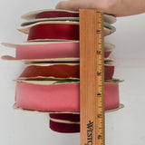 Pink + Red Waterproof Florist + Flocked Ribbon Bundle - 6 Rolls