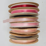 Pink Waterproof Florist Ribbon + Picot Edge Satin Ribbon Bundle - 8 Rolls