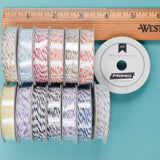 White + Colorful Primio Twine - 14 Spools