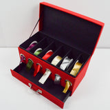 Satin Ribbon in Red Ribbon Dispenser Box