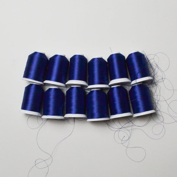 Blue Ink Robison-Anton Rayon 40 wt. Thread - 12 1100 Yd Spools Default Title