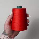 Red A&E Perma Cord Poly-Wrap Poly Core Sewing Thread - Approx. 6000 yd. Cone Default Title
