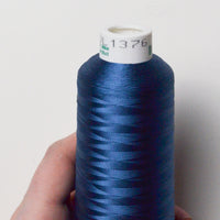 Dark Blue 1376 Madeira 40 wt. Machine Embroidery Thread - 5000m Spool Default Title