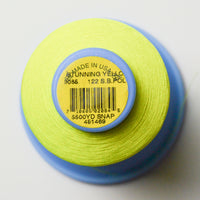 Neon Stunning Yellow 9085 Robison-Anton Polyester 40 wt. Machine Embroidery Thread - 5500 Yd Spool Default Title