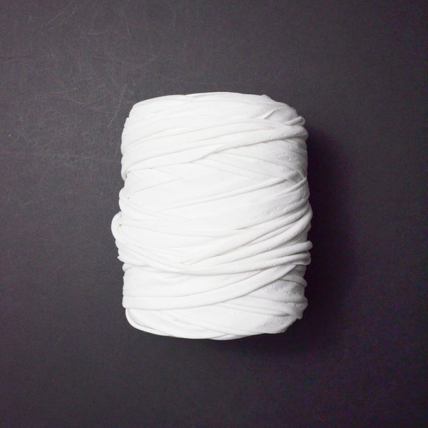 White Farmyarn Recycled Fabric Selvedge Elastic Multipurpose Twine - 1 Spool Default Title