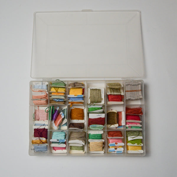 Assorted Embroidery Thread in Clear Compartment Case Default Title