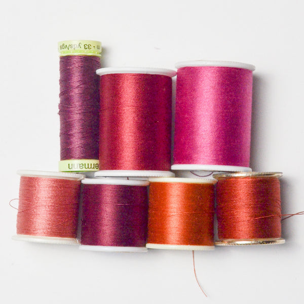 Pink + Red Thread Bundle -  7 Spools Default Title