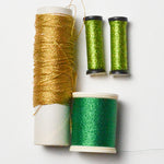 Sparkly Green + Gold Thread Bundle - 4 Spools Default Title