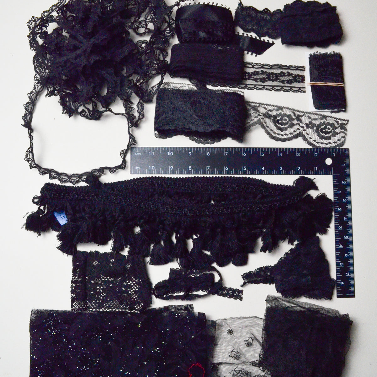 Black Lace Ribbon + Trim Bundle – Make & Mend