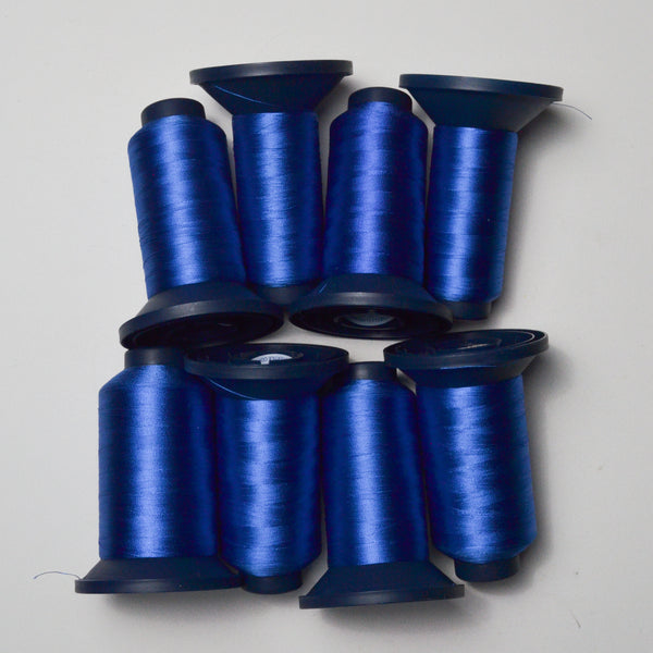 Blue 2220 Robison-Anton Machine Embroidery Thread - 8 Partial Spools