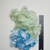 Blue + Green Ruffle, Sequin + Eyelet Lace Trim