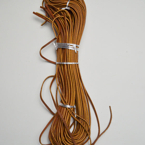 Brown Flat Leather Cord - Bundle of Approx. 70" Long Cords