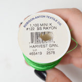 Harvest Green 2578 Robison-Anton Rayon 40 wt. Machine Embroidery Thread - 1100 Yd Spool