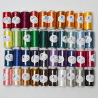 ThreadArt Machine Embroidery Rainbow Thread Bundle - 40 Spools