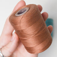 Brown, Gold + Teal Thread - 3 Spools