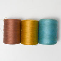 Brown, Gold + Teal Thread - 3 Spools