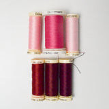 Pink + Red Gutermann Polyester Sewing Thread - 6 Spools