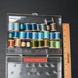 Blue + Green Thread in Clear Dritz Spool Case